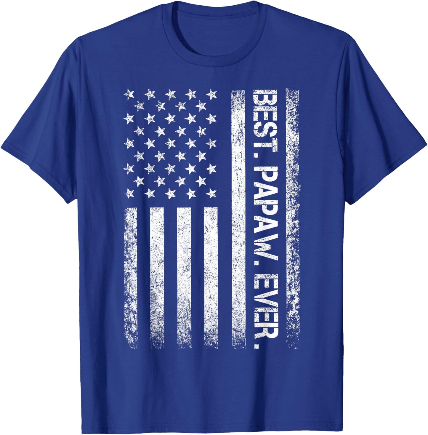 Best Papaw Ever Vintage American Flag T Shirt T-Shirt - T-Shirt | Royal