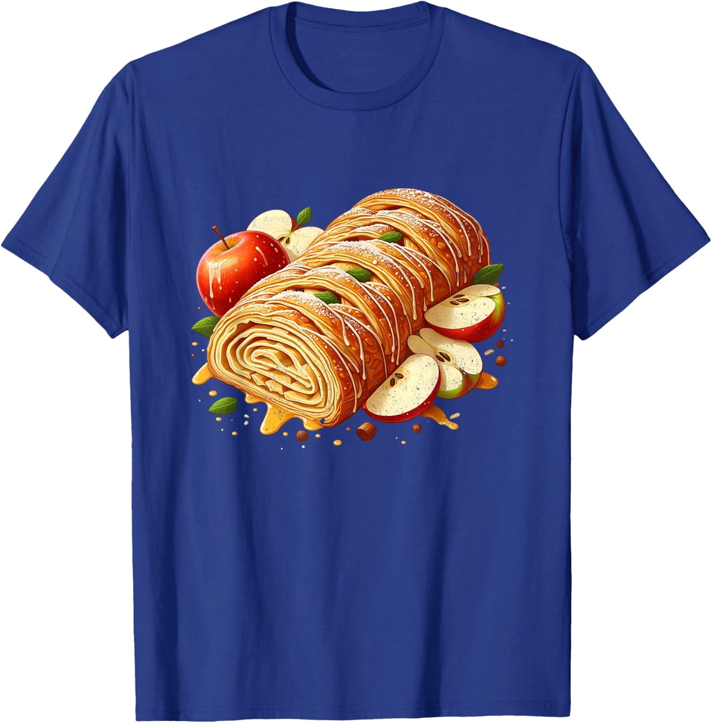 Apple Strudel Cake Design T-Shirt - T-Shirt | Royal