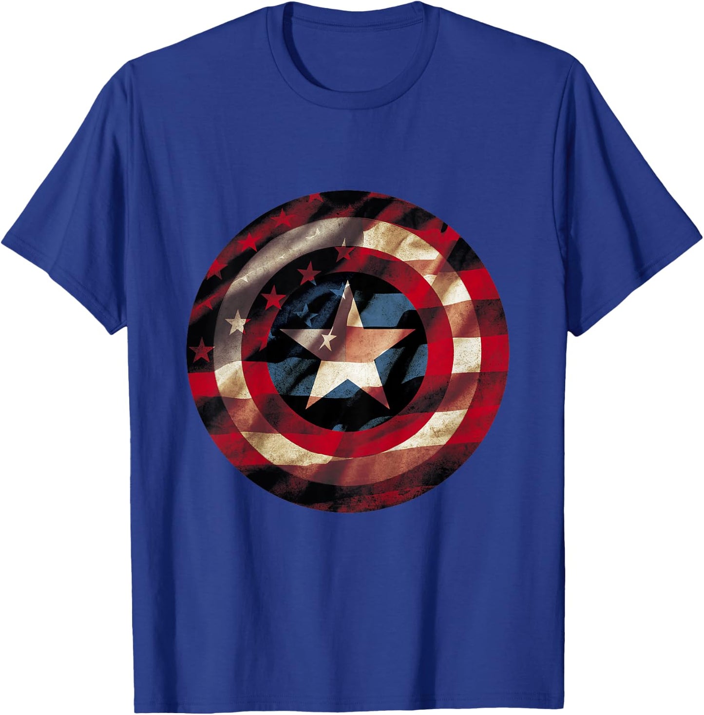 Kids Marvel Captain America Shield Flag Kids Graphic T-Shirt - T-Shirt | Royal