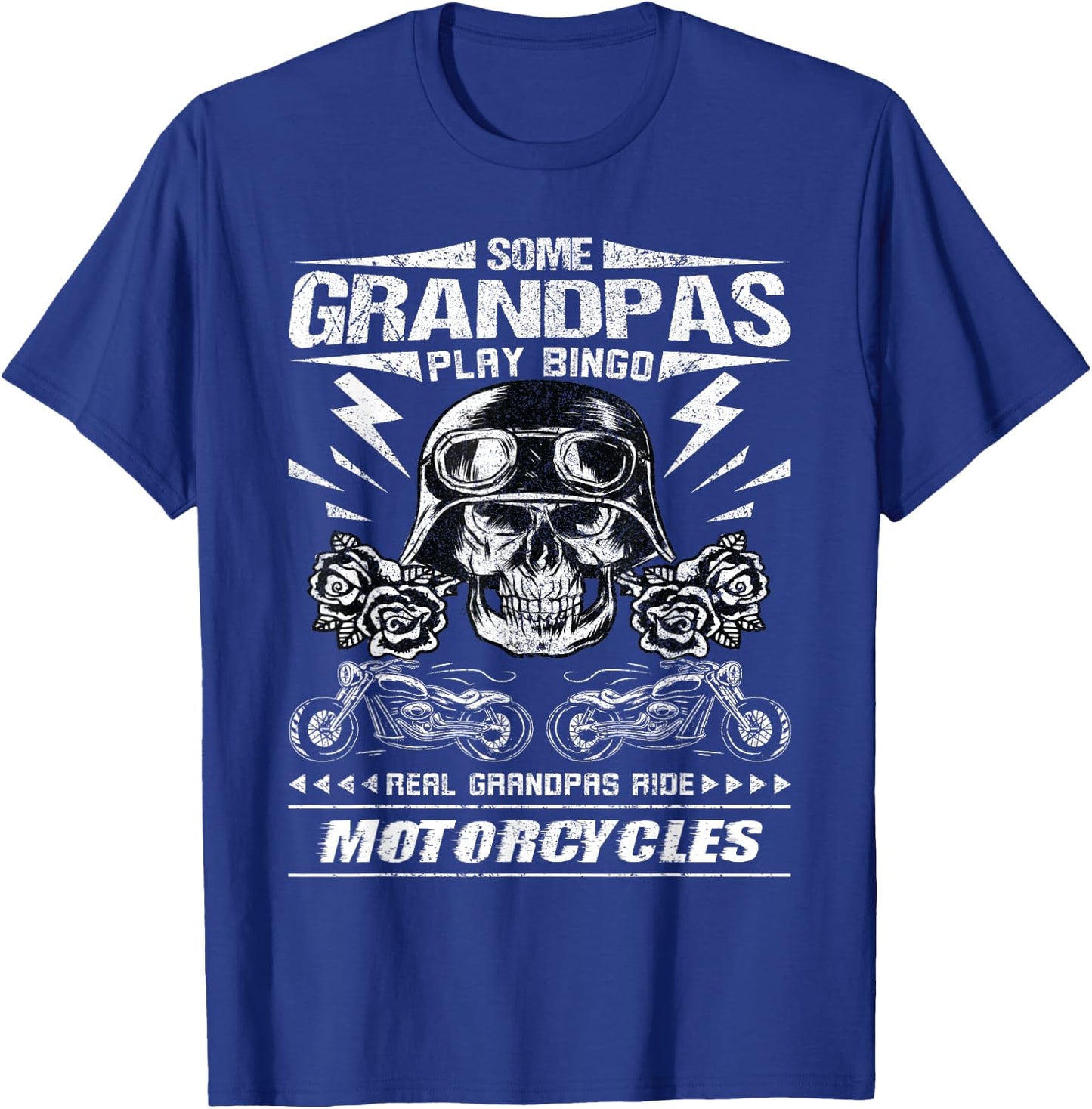 Real Grandpas Ride Motorcycles T-Shirt - T-Shirt | Royal