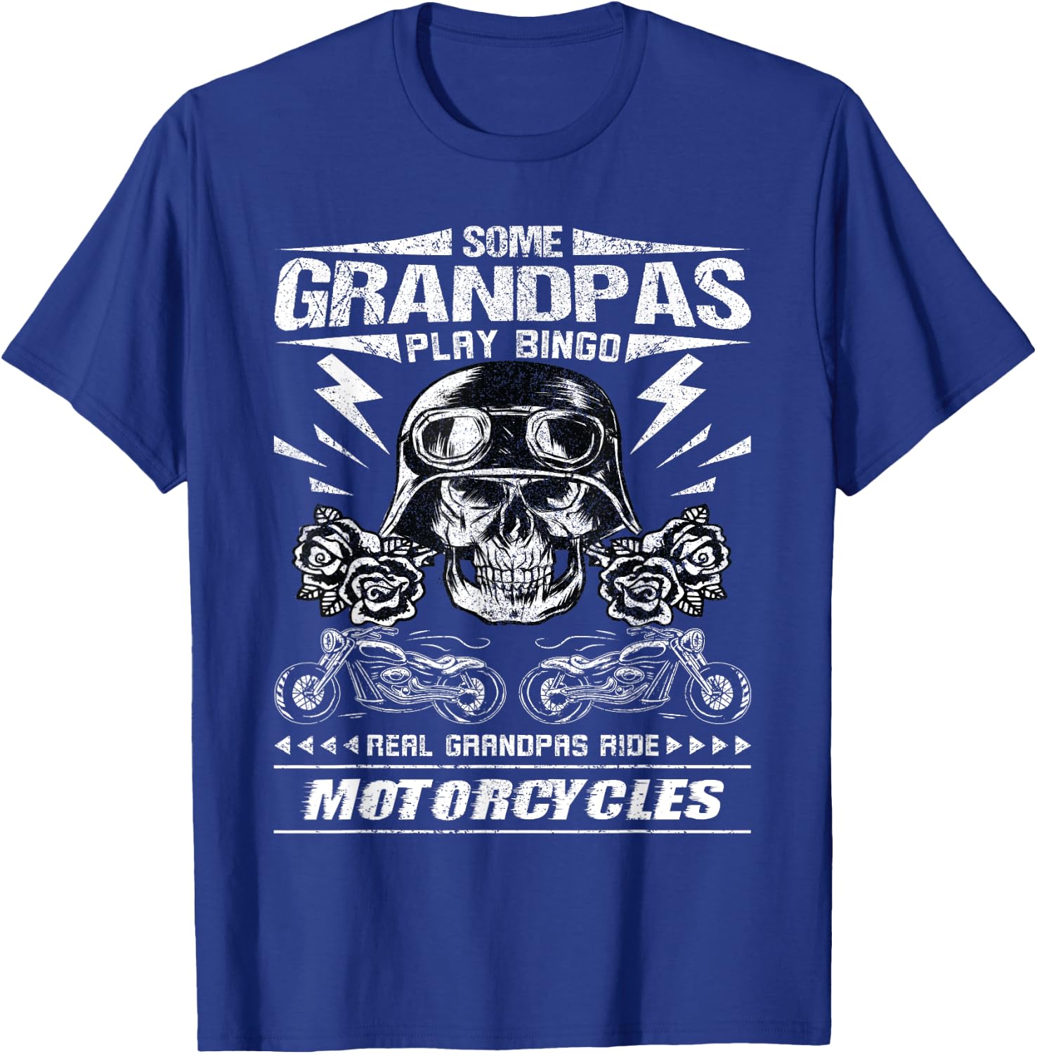 Real Grandpas Ride Motorcycles T-Shirt - T-Shirt | Royal