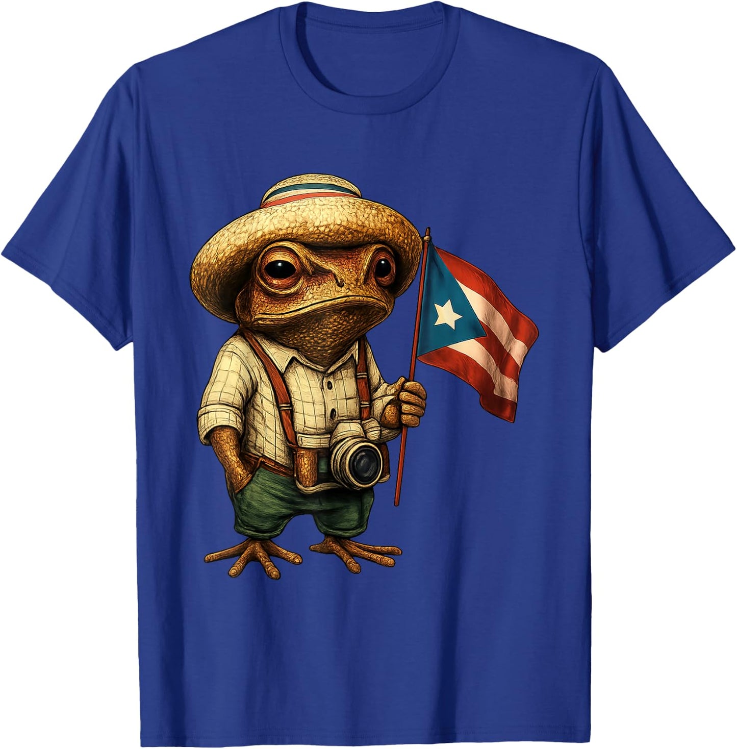 Coqui Frog Puerto Rico Puerto Rican Flag Taino Boricua T-Shirt - T-Shirt | Royal