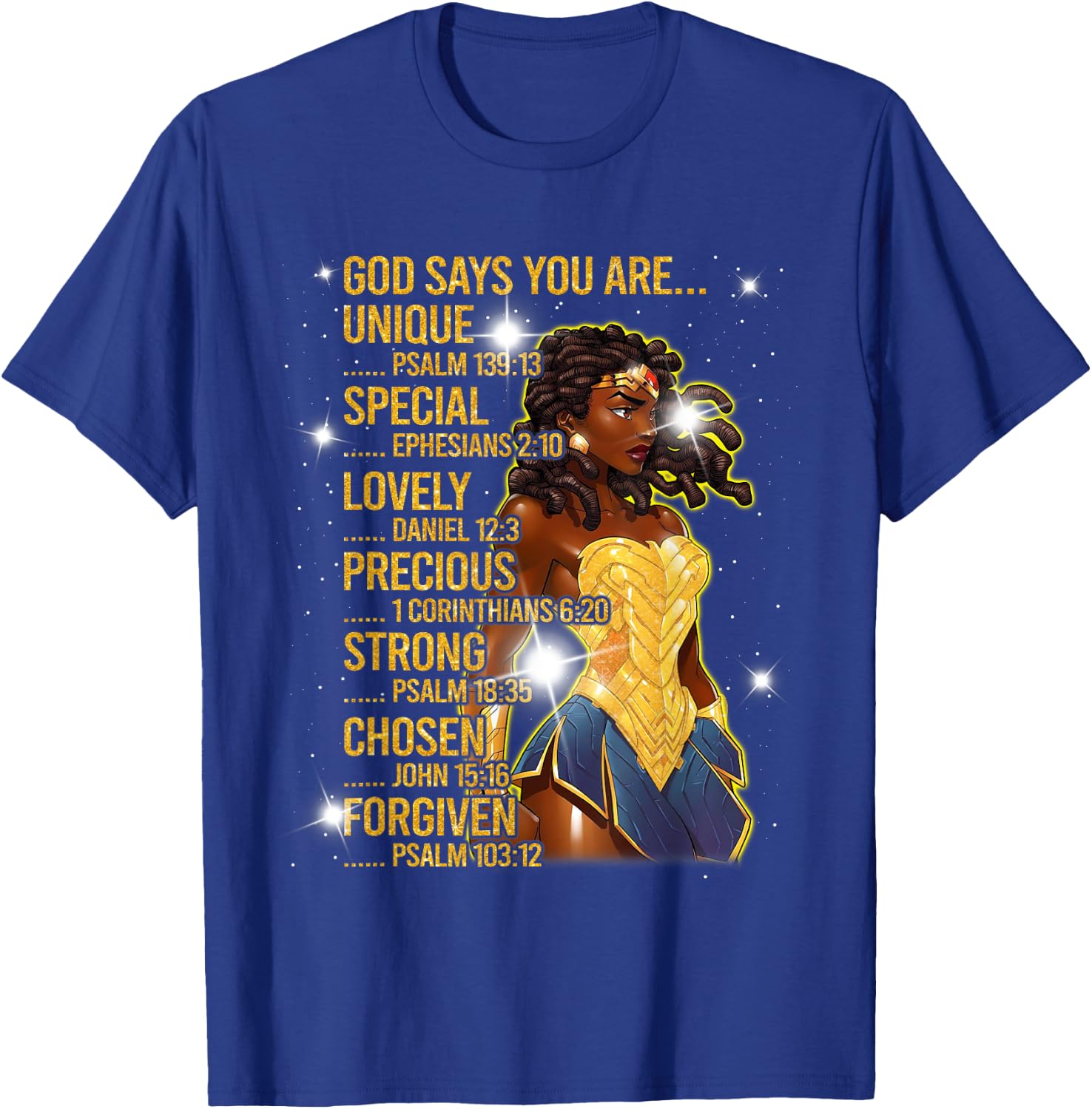Wonder Black Woman, Black Strong Woman T-Shirt - T-Shirt | Royal