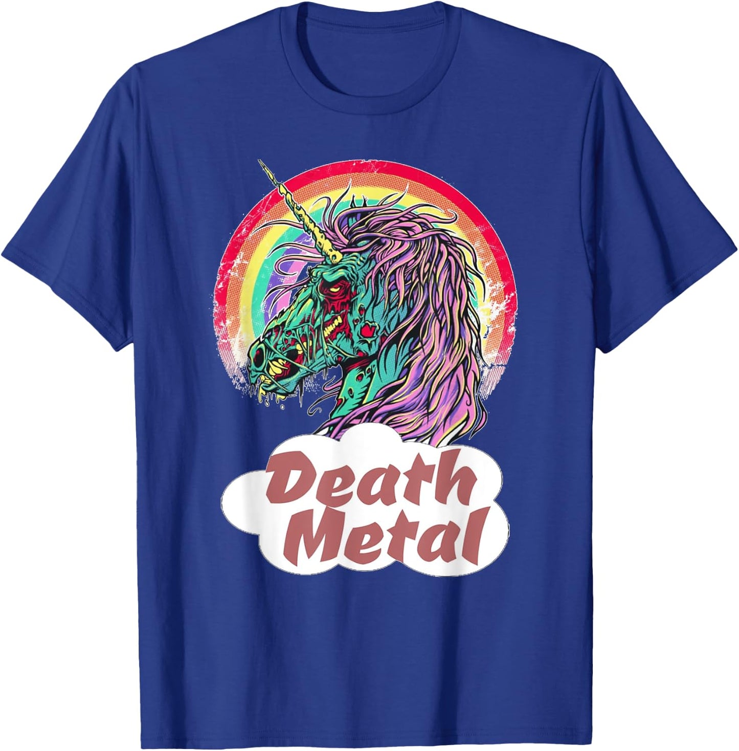 Zombie Unicorn Death Metal Rocker T-Shirt - T-Shirt | Royal