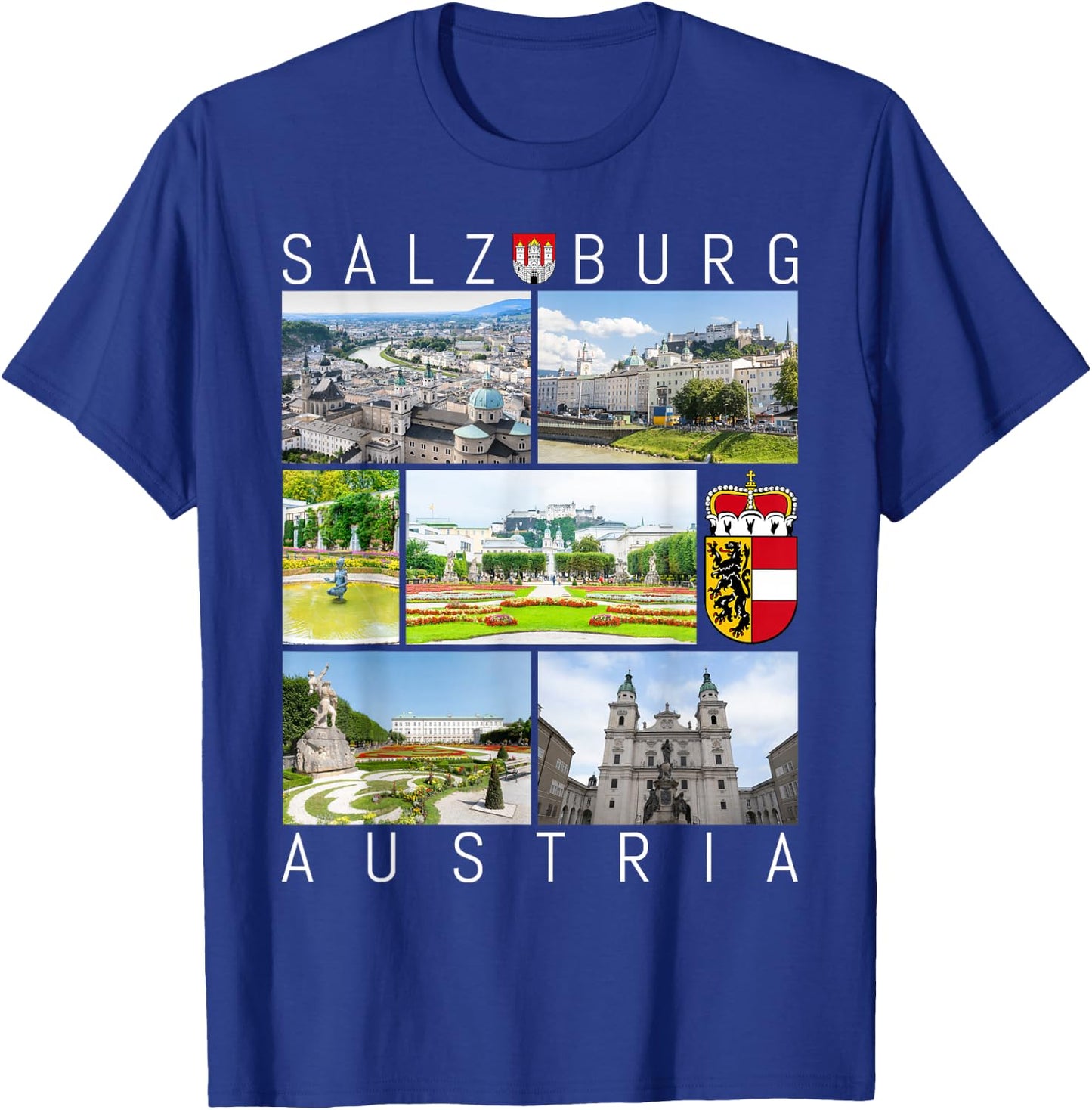 Salzburg Austria Mozart Classical Music Sound Sights Gallery T-Shirt - T-Shirt | Royal
