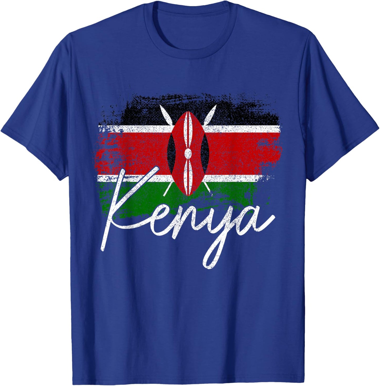 Kenya Vintage Flag Kenya Pride Roots Africa T-Shirt - T-Shirt | Royal