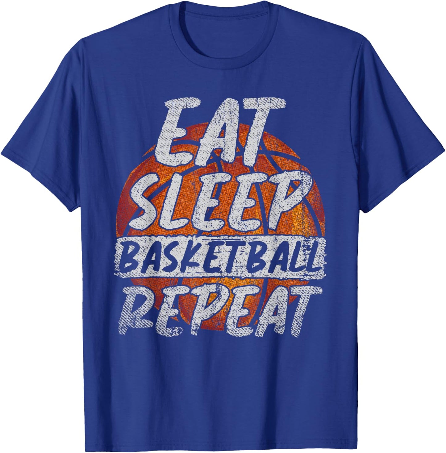 Eat Sleep Basketball Repeat Basketball Player Basketball T-Shirt - T-Shirt | Royal