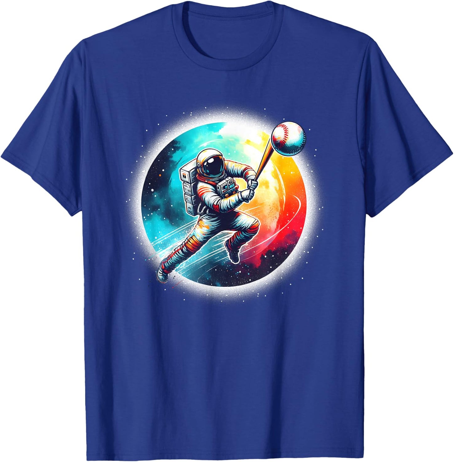 Solar System Planets Science Space Astronaut Baseball Galaxy T-Shirt - T-Shirt | Royal
