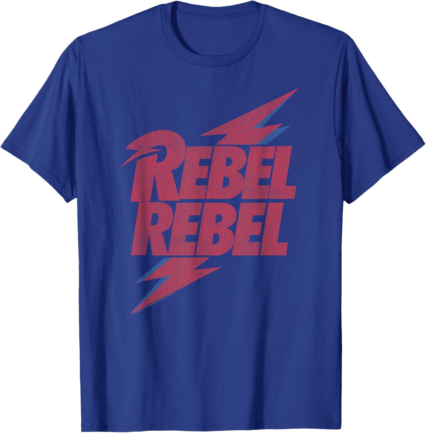 David Bowie - Rebel Rebel Lightning Lyric T-Shirt - T-Shirt | Royal