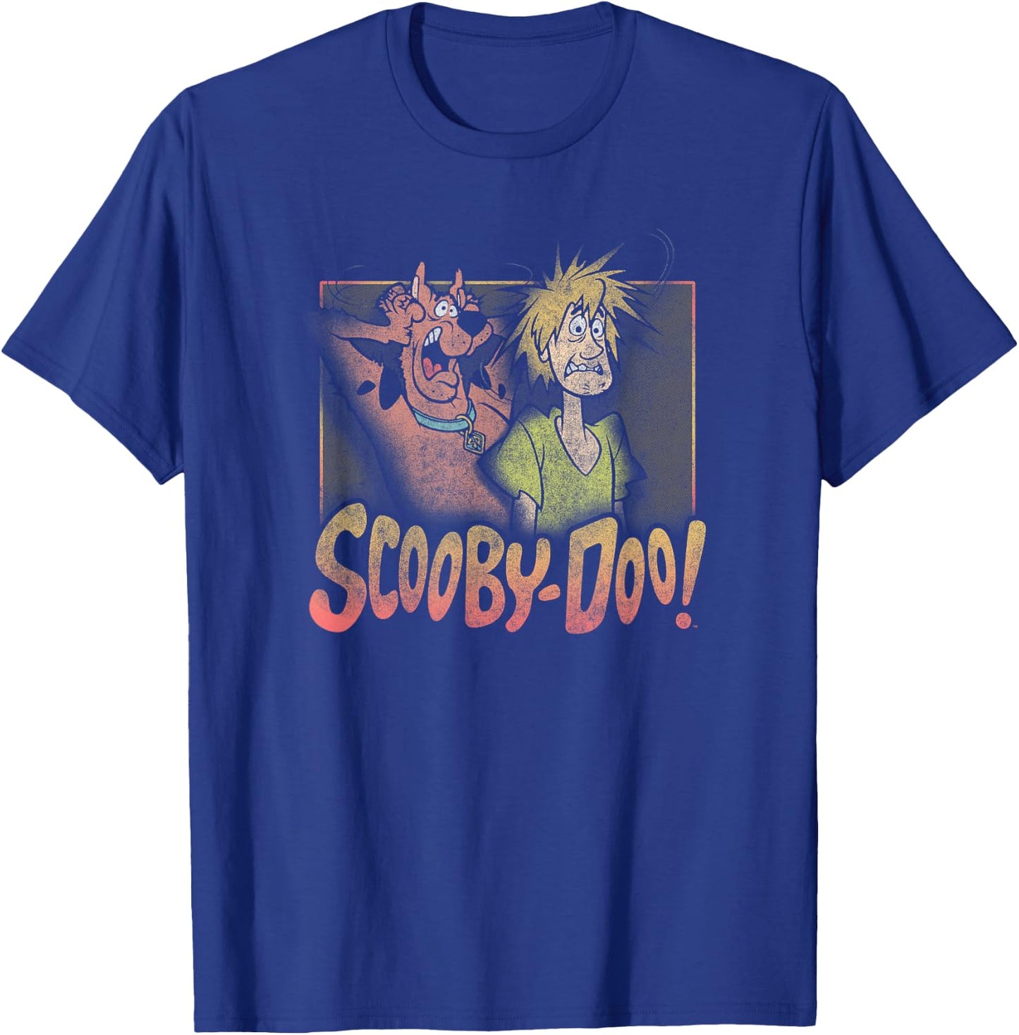 Scooby-Doo Shaggy & Scooby Vintage Fright Poster T-Shirt - T-Shirt | Royal