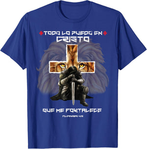 Todo Lo Puedo En Cristo Que Me Fortalece Christian Spanish T-Shirt - T-Shirt | Royal