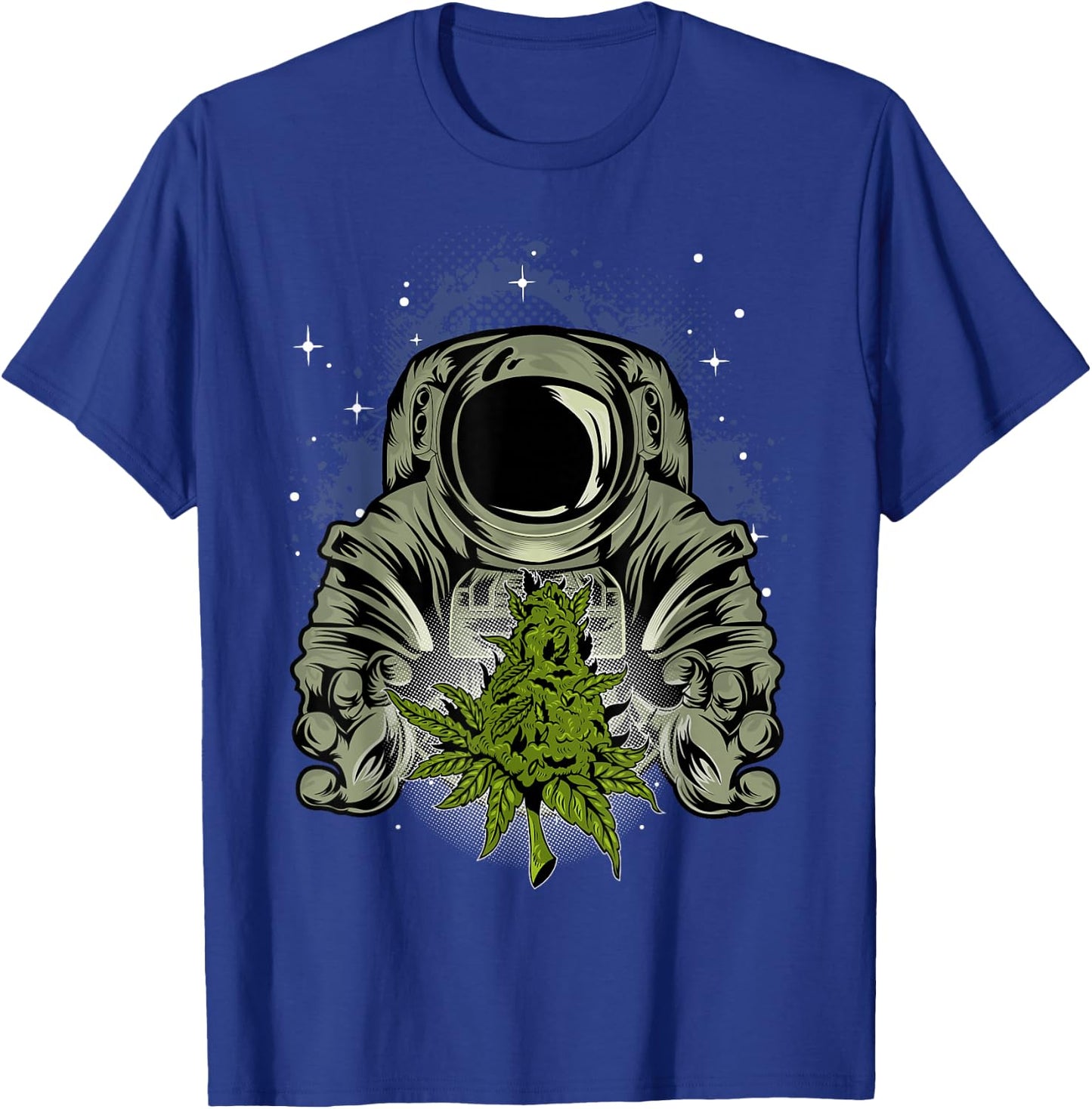 Marijuana Astronaut Space Man Weed Funny Pot Astronaut T-Shirt - T-Shirt | Royal