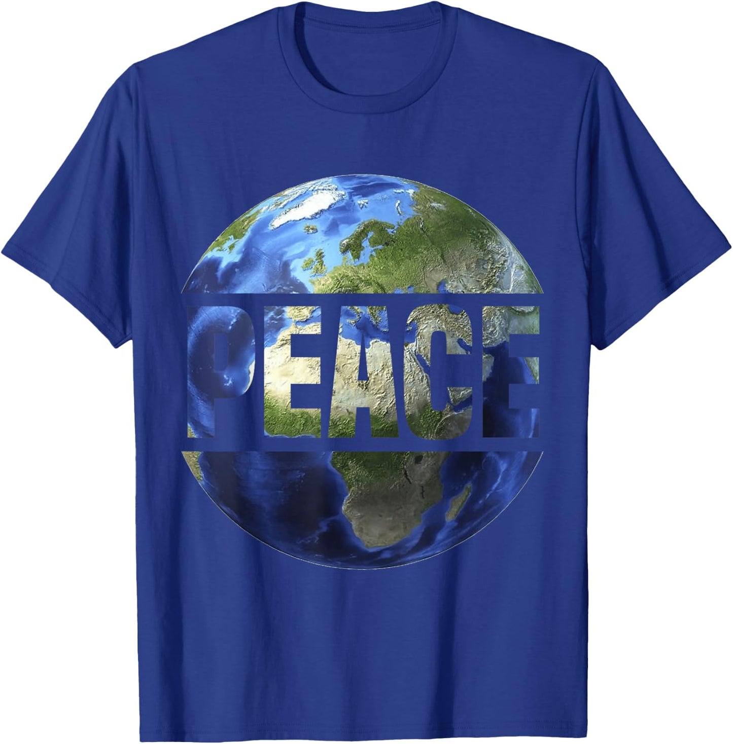 World Peace On Earth Conscious humanity Hope Earth Day T-Shirt - T-Shirt | Royal