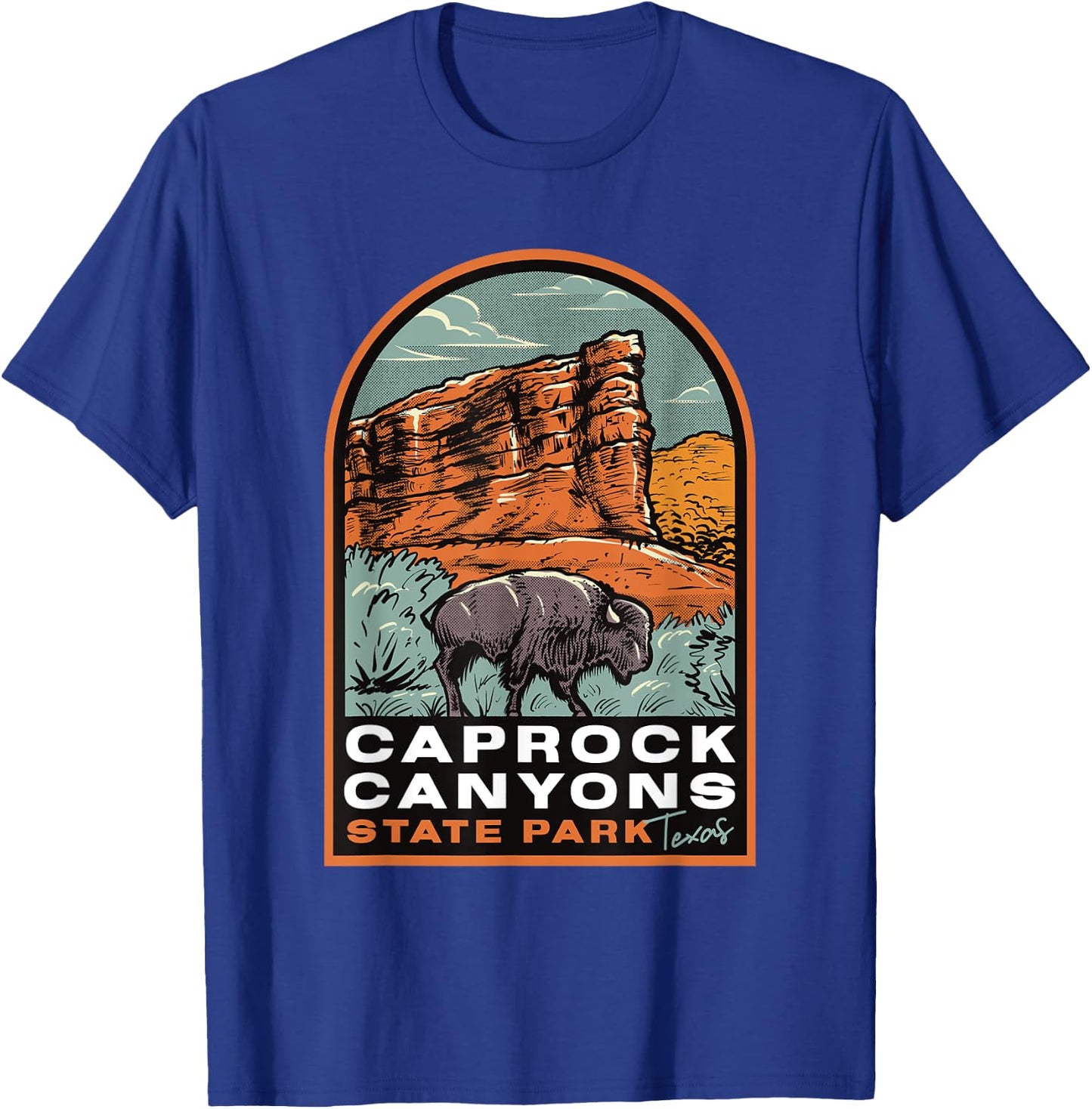 Caprock Canyons State Park Texas Vintage T-Shirt - T-Shirt | Royal