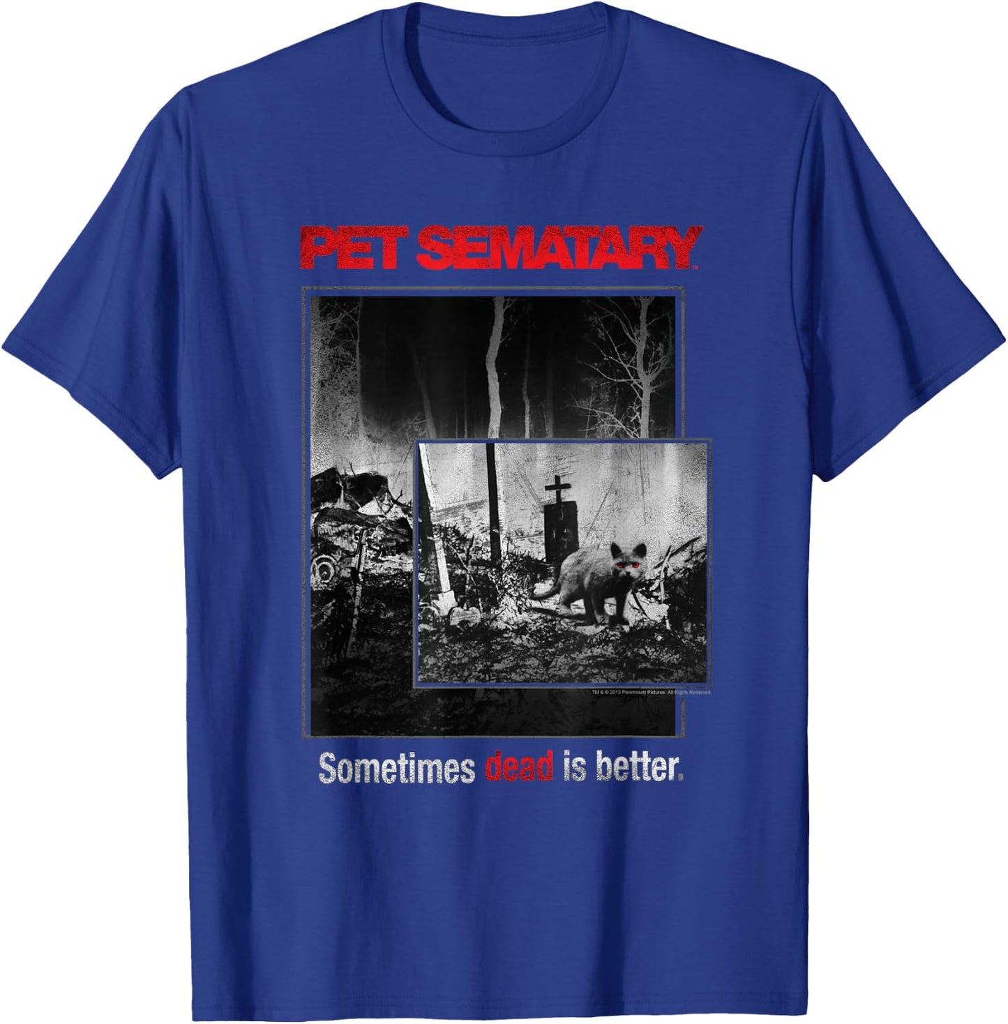 Pet Semetary Cat Poster T-Shirt - T-Shirt | Royal