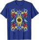 Ukraine Birds Sunflower Cute Floral Ukrainian Vyshyvanka T-Shirt - T-Shirt | Royal