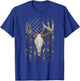Deer Hunting Skull American Camo USA Flag Whitetail Buck T-Shirt - T-Shirt | Royal