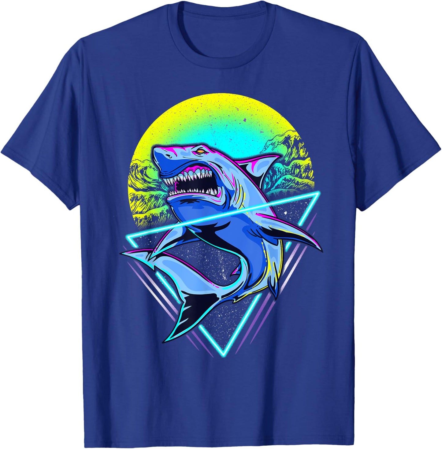 Shark Retro Punk 80s 90s T-Shirt - T-Shirt | Royal
