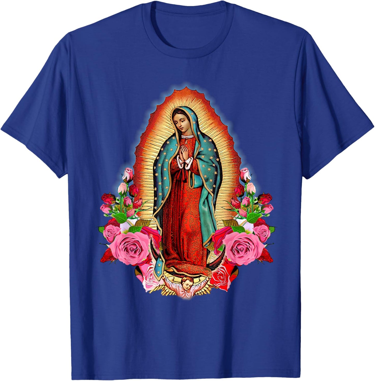 Our Lady of Guadalupe Saint Virgin Mary T-Shirt - T-Shirt | Royal