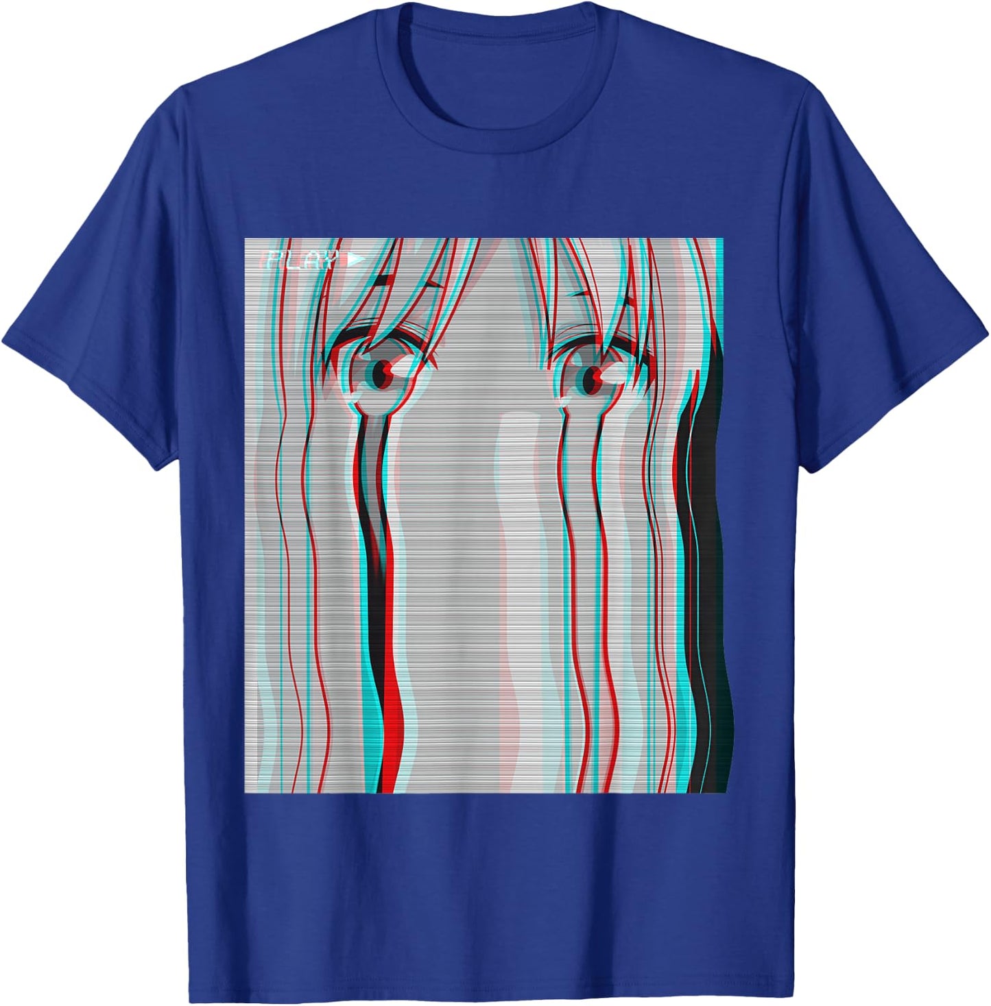 Vaporwave Aesthetic Sad Anime Girl Anime Eyes Eboy Egirl T-Shirt - T-Shirt | Royal