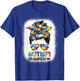 Autism Auntie Life - Messy Bun Autism Aunt Autism Awareness T-Shirt - T-Shirt | Royal