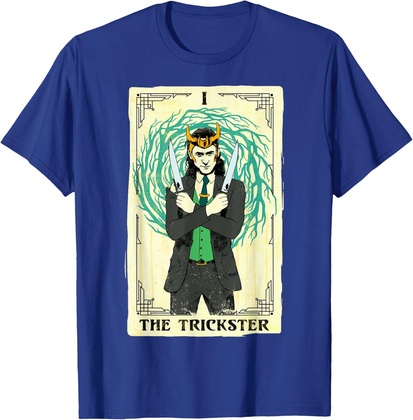 Marvel Loki Trickster Tarot Small T-Shirt - T-Shirt | Royal
