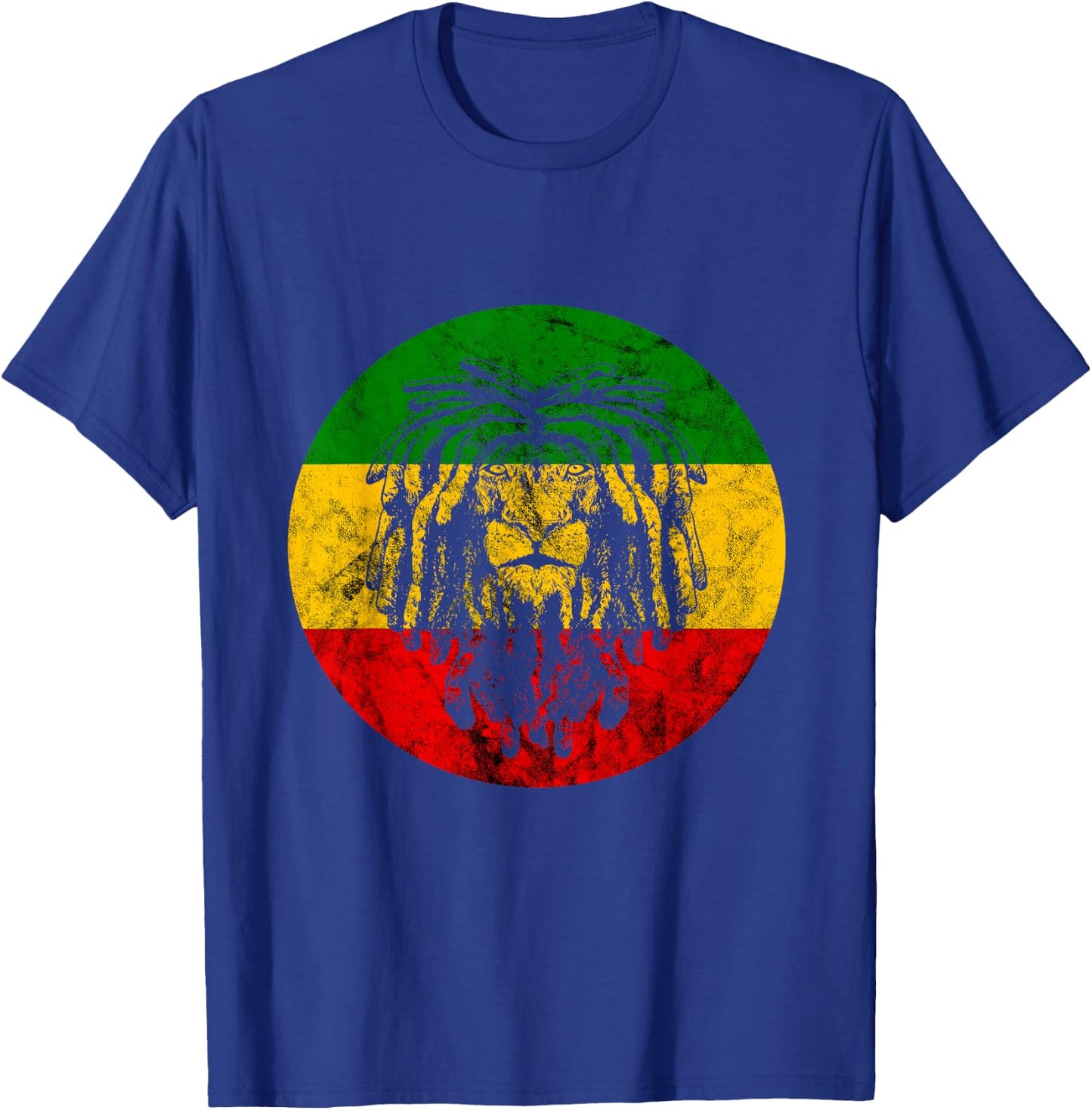 Rasta Reggae Lion Of Judah Jamaican Roots Rastafari Lion T-Shirt - T-Shirt | Royal