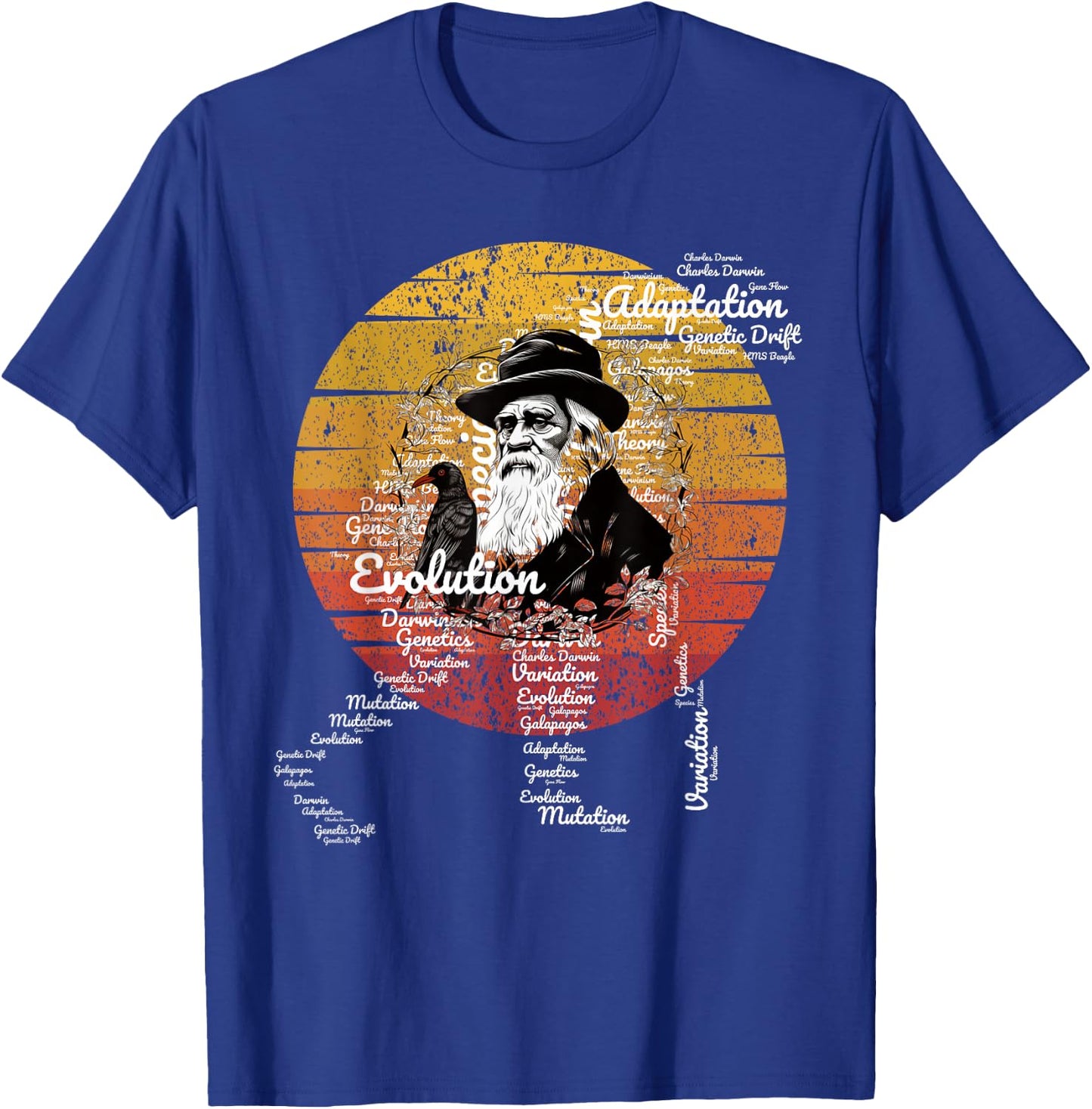 Charles Darwin Theory of Evolution funny T-Shirt - T-Shirt | Royal