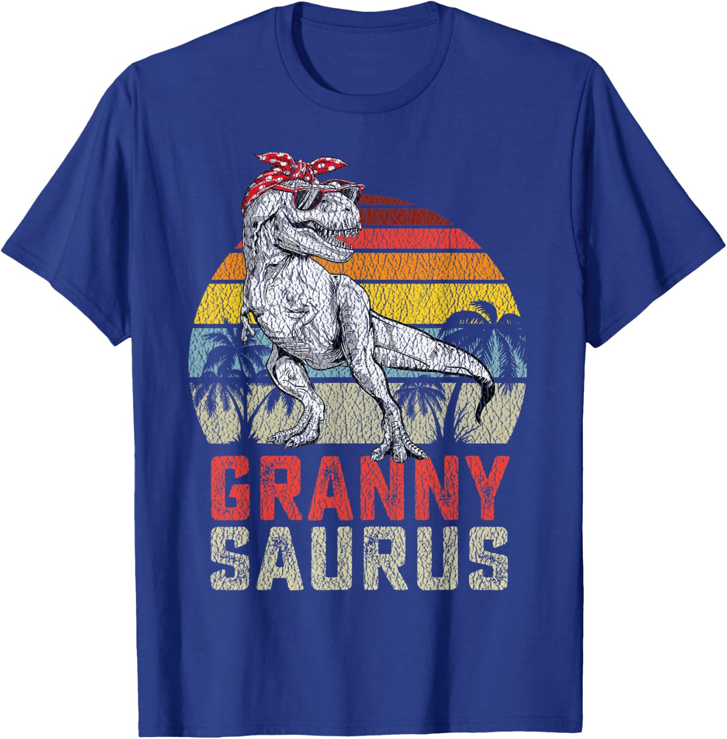 Grannysaurus T Rex Dinosaur Granny Saurus Family Matching T-Shirt - T-Shirt | Royal