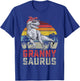 Grannysaurus T Rex Dinosaur Granny Saurus Family Matching T-Shirt - T-Shirt | Royal