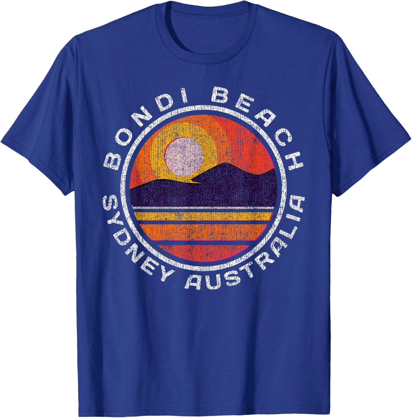 Bondi Beach Retro Shaken T-Shirt - T-Shirt | Royal
