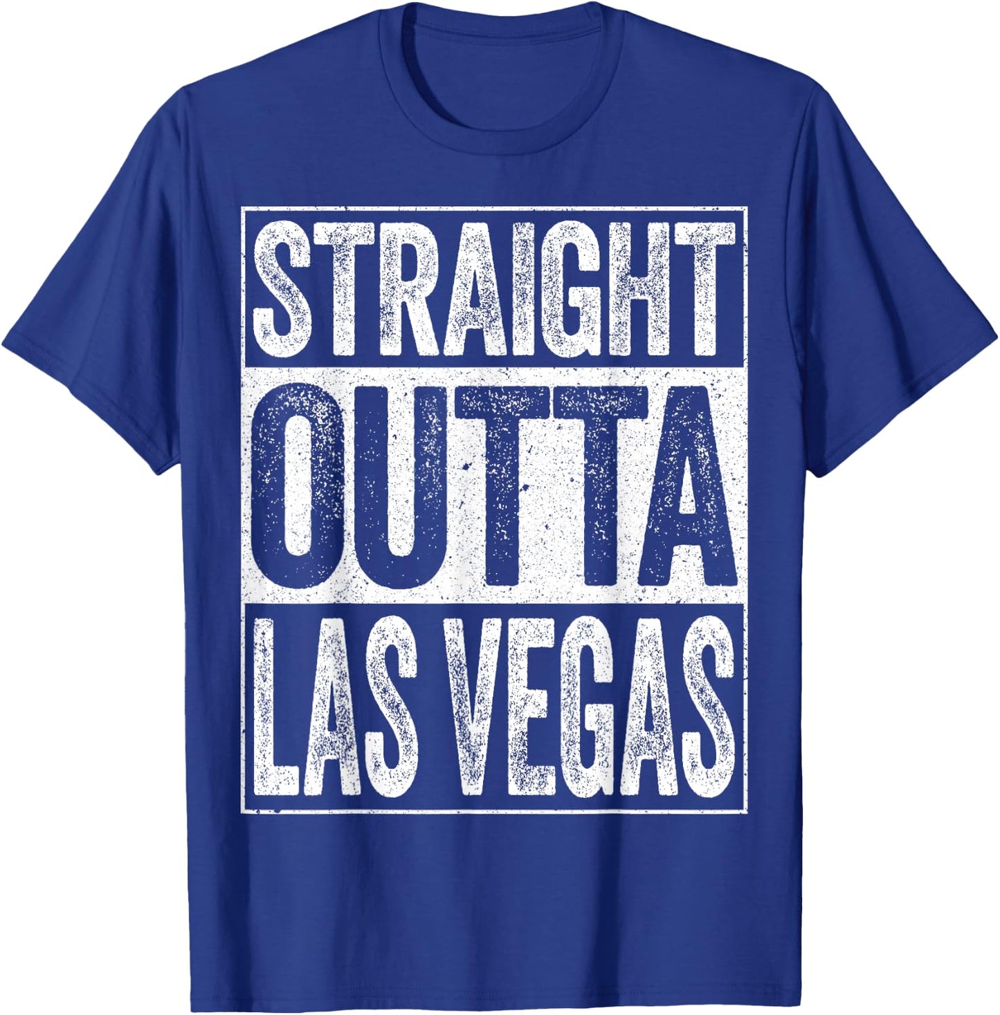 Straight Outta Las Vegas Shirt Men Women Kids Nevada State T-Shirt - T-Shirt | Royal