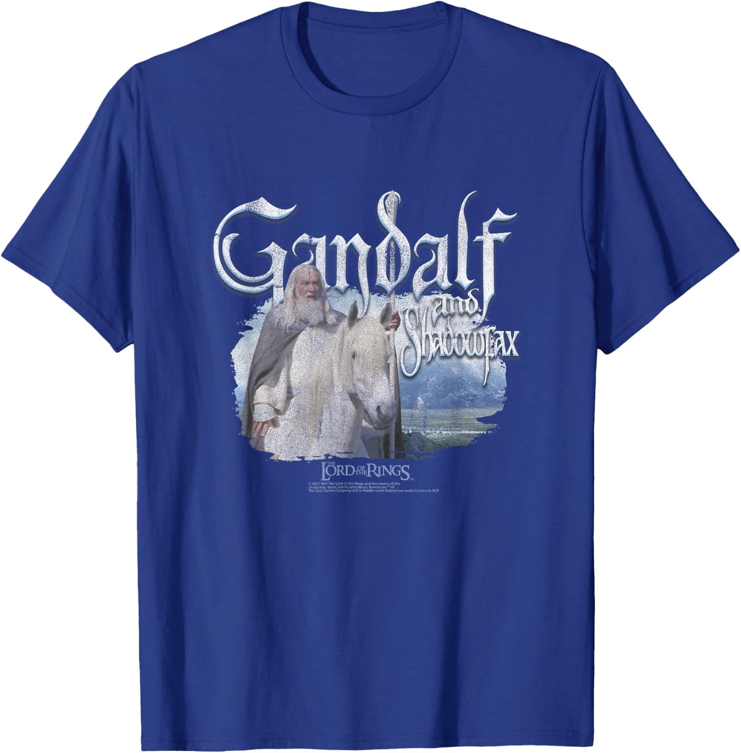 The Lord of The Rings Gandalf & Shadowfax Fantasy Movie T-Shirt - T-Shirt | Royal