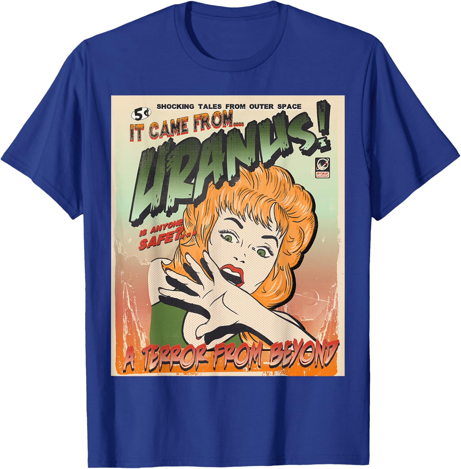 Ufo Flying Saucer Invasion 1950's Sience Fiction Abduction T-Shirt - T-Shirt | Royal