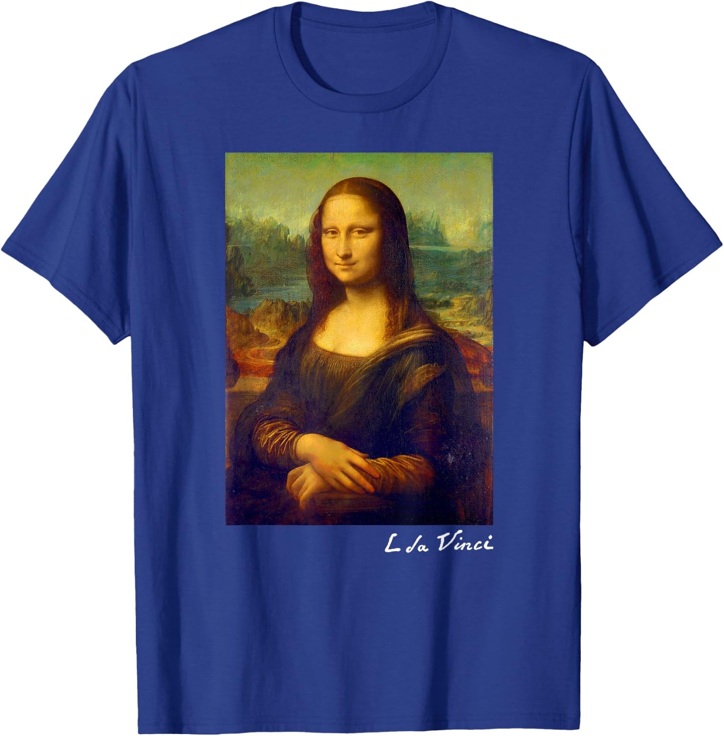 Famous Painting Mona Lisa Art of Leonardo da Vinci Artist T-Shirt - T-Shirt | Royal