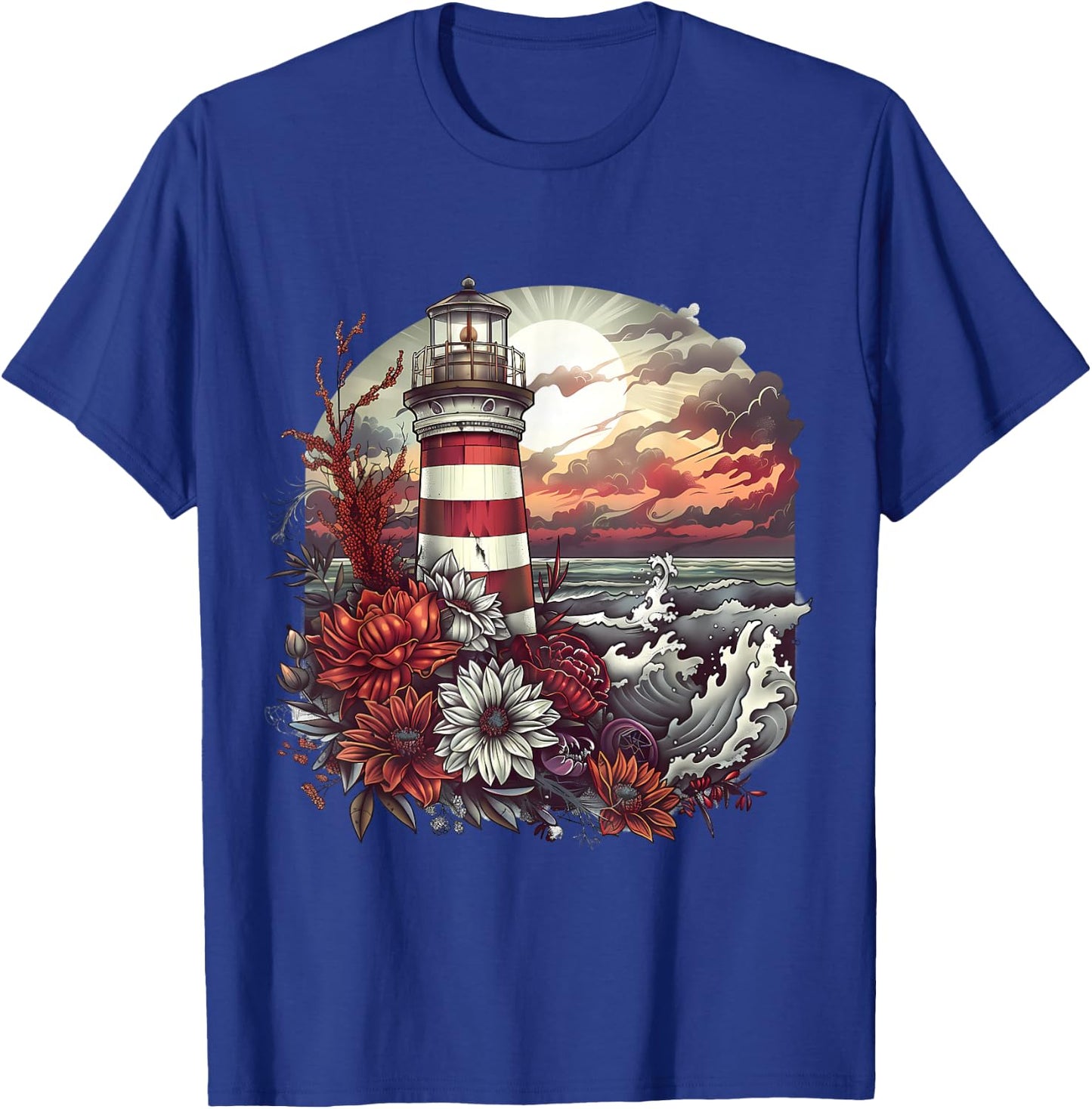 Lighthouse Seaside House Sailing Sea Boating Light House T-Shirt - T-Shirt | Royal