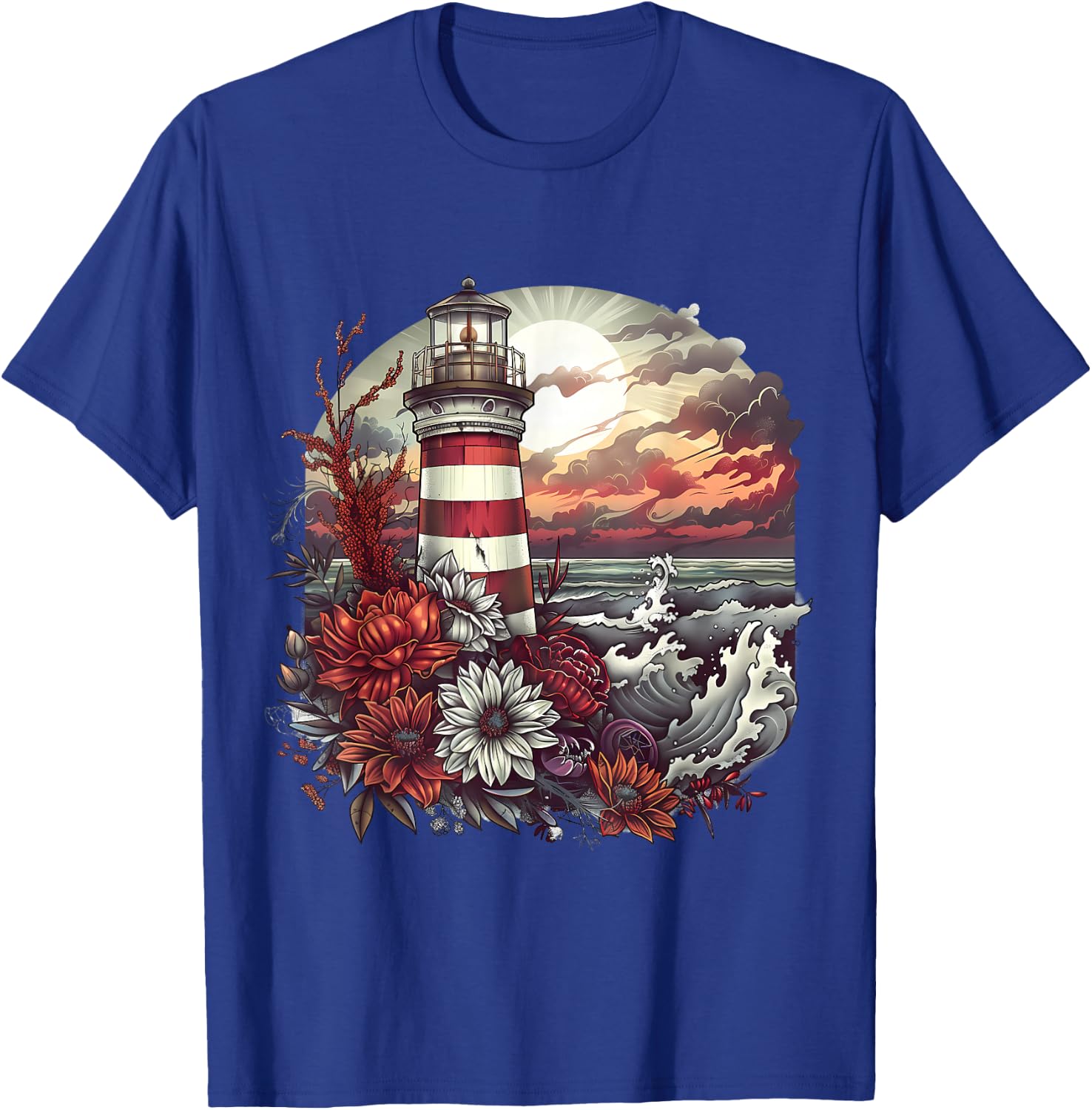 Lighthouse Seaside House Sailing Sea Boating Light House T-Shirt - T-Shirt | Royal