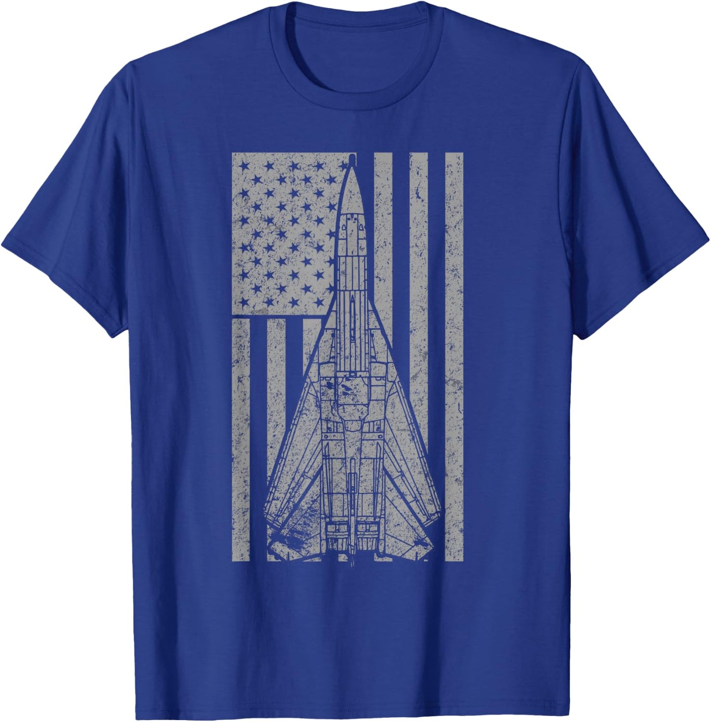 F-111 Aardvark Supersonic Airplane Vintage Flag T-Shirt - T-Shirt | Royal