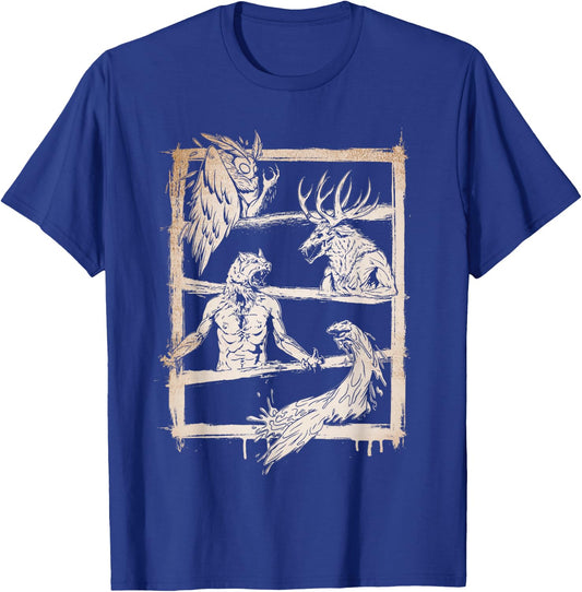 Cryptid Legends - Mothman, Wendigo, Dogman, Lake Monster T-Shirt - T-Shirt | Royal