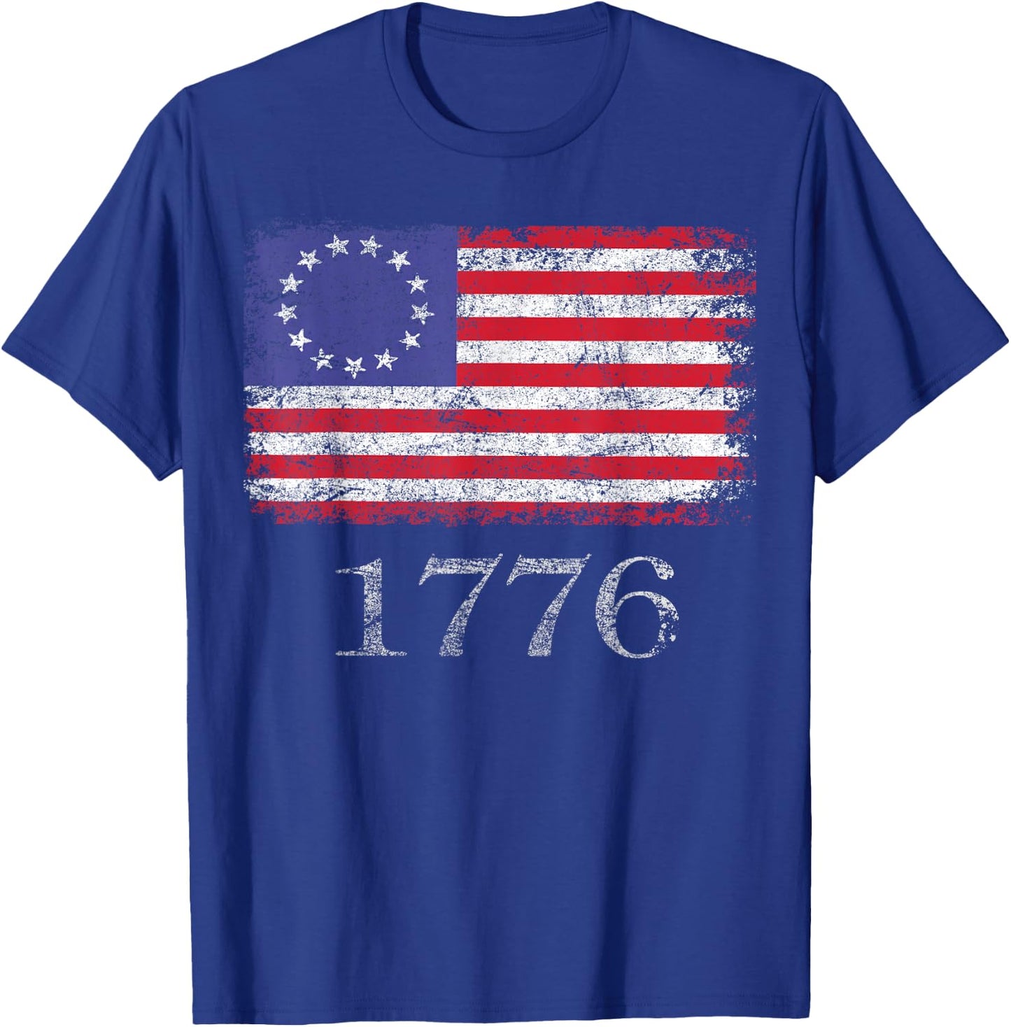 4th of July T Shirt American Flag Betsy Ross 1776 Men Women T-Shirt - T-Shirt | Royal