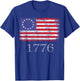 4th of July T Shirt American Flag Betsy Ross 1776 Men Women T-Shirt - T-Shirt | Royal