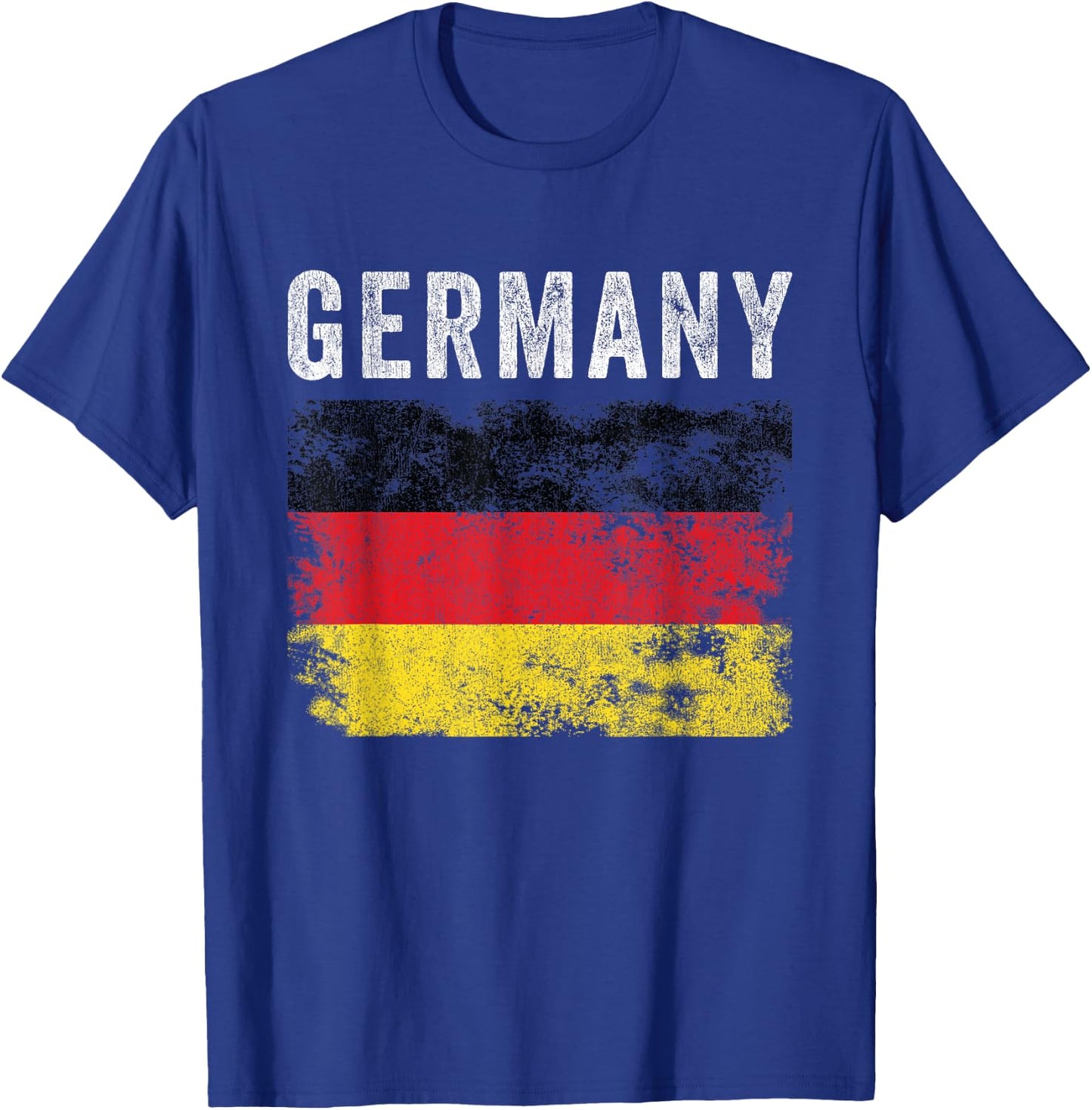 Germany Flag Distressed - Men Women Kids - German Flag T-Shirt - T-Shirt | Royal