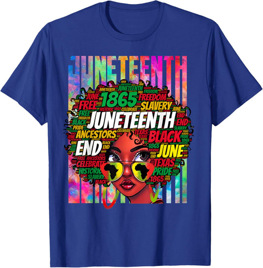 Juneteenth Freedom Day African American June 19th Junenth T-Shirt - T-Shirt | Royal