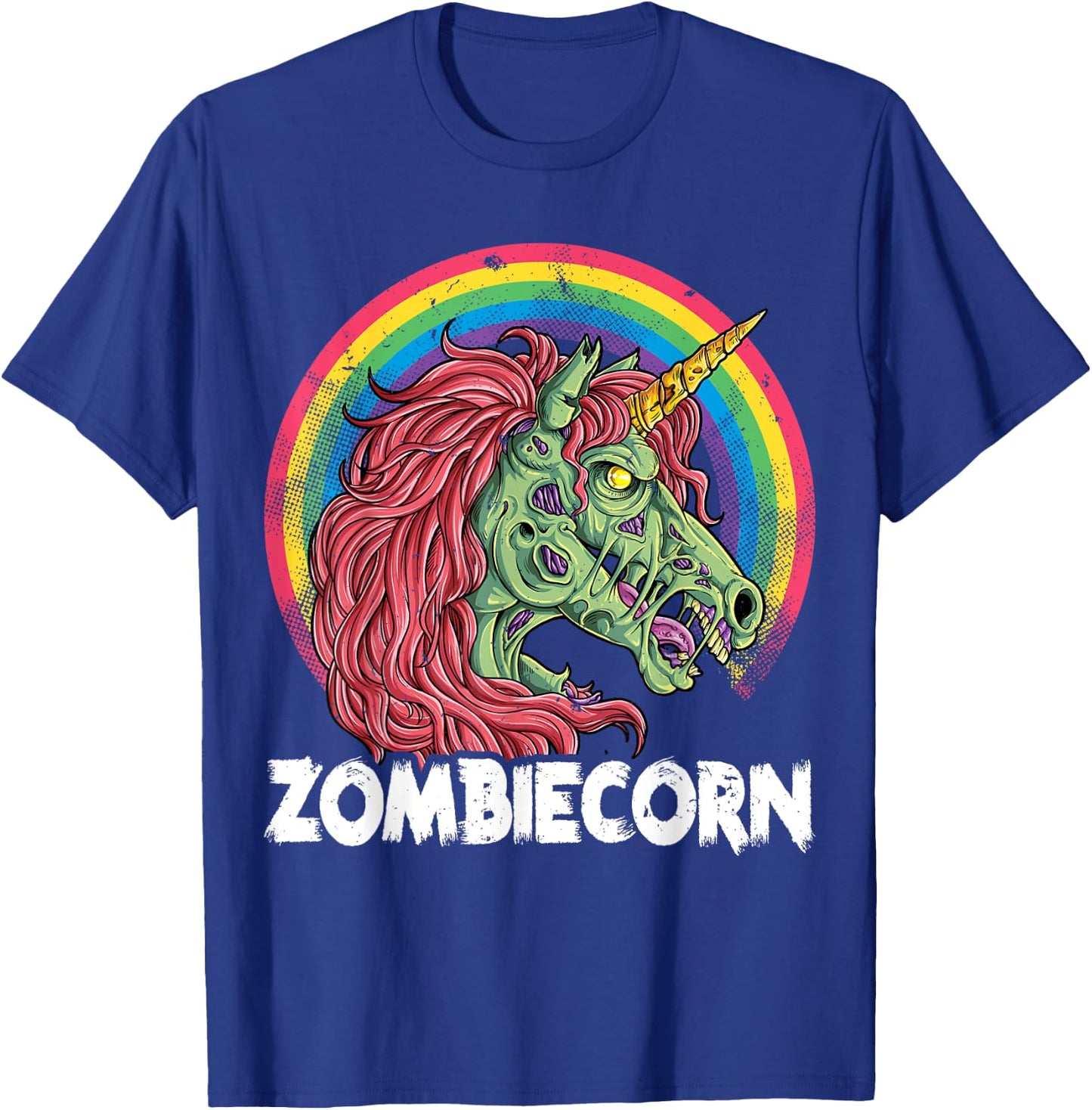 Zombiecorn Zombie Unicorn Halloween Women Girls Rainbow T-Shirt - T-Shirt | Royal