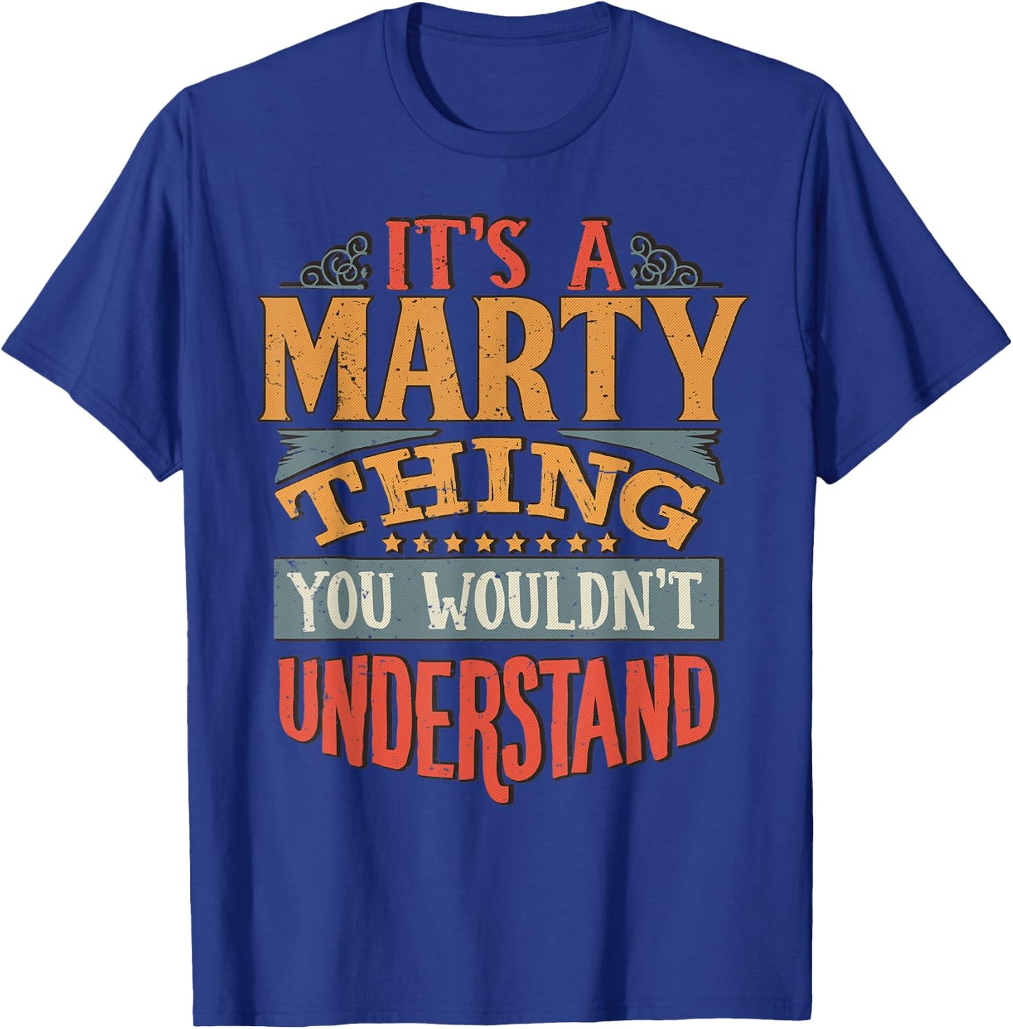 Marty Name T-Shirt - T-Shirt | Royal