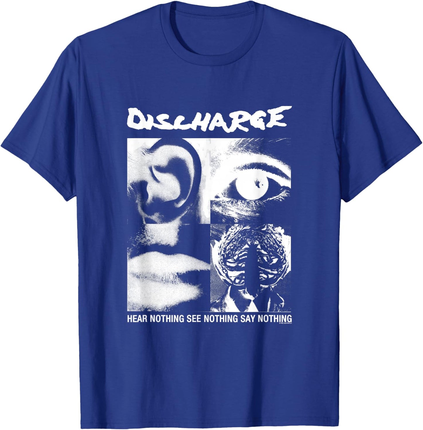 Discharge - Official Merchandise - Hear Nothing T-Shirt - T-Shirt | Royal