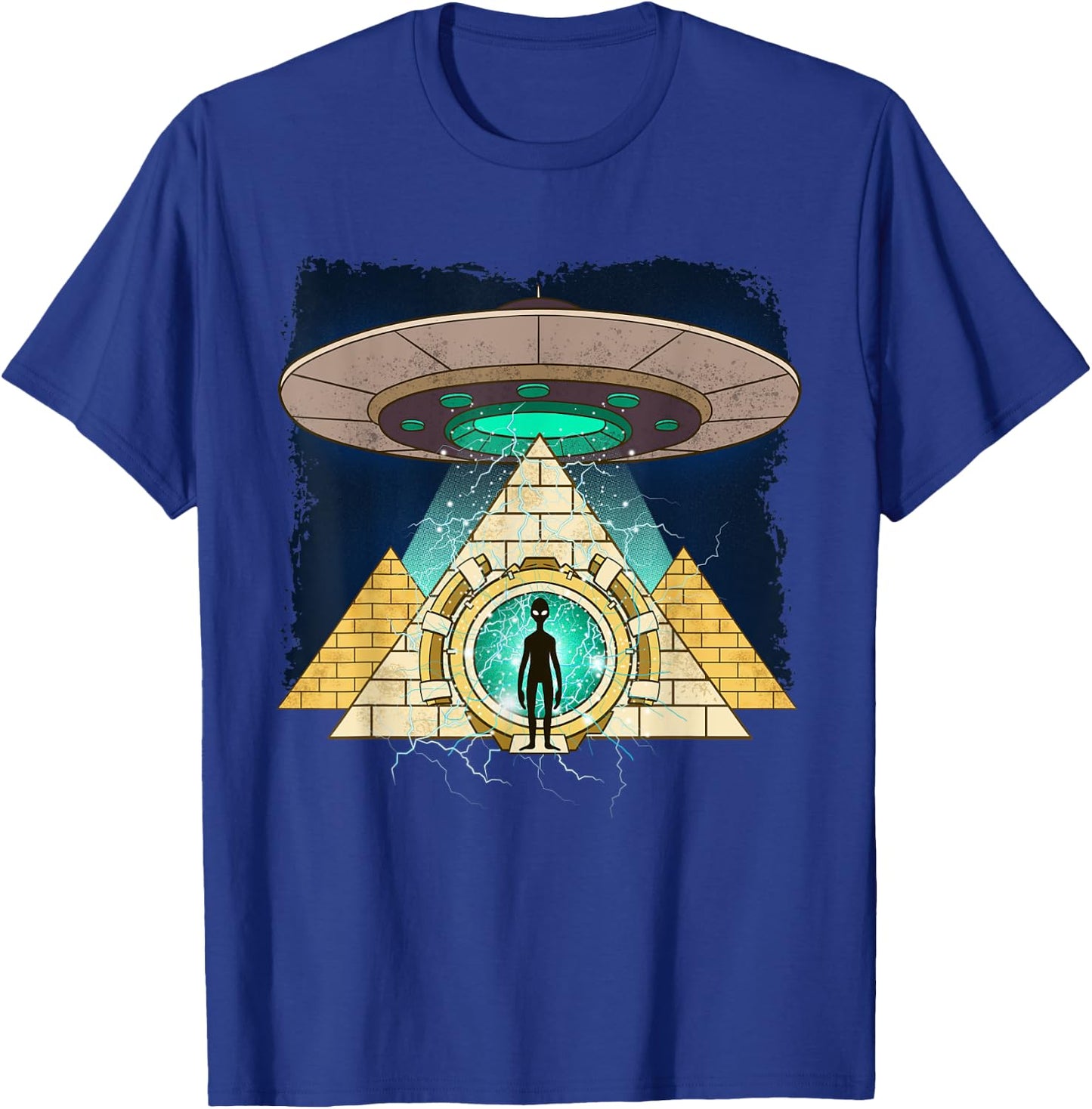 Ancient Astronaut Ancient Egyptian Pyramid Alien T-Shirt - T-Shirt | Royal