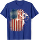 American Flag Welder Distressed Vintage Welder Mig Gift T-Shirt - T-Shirt | Royal