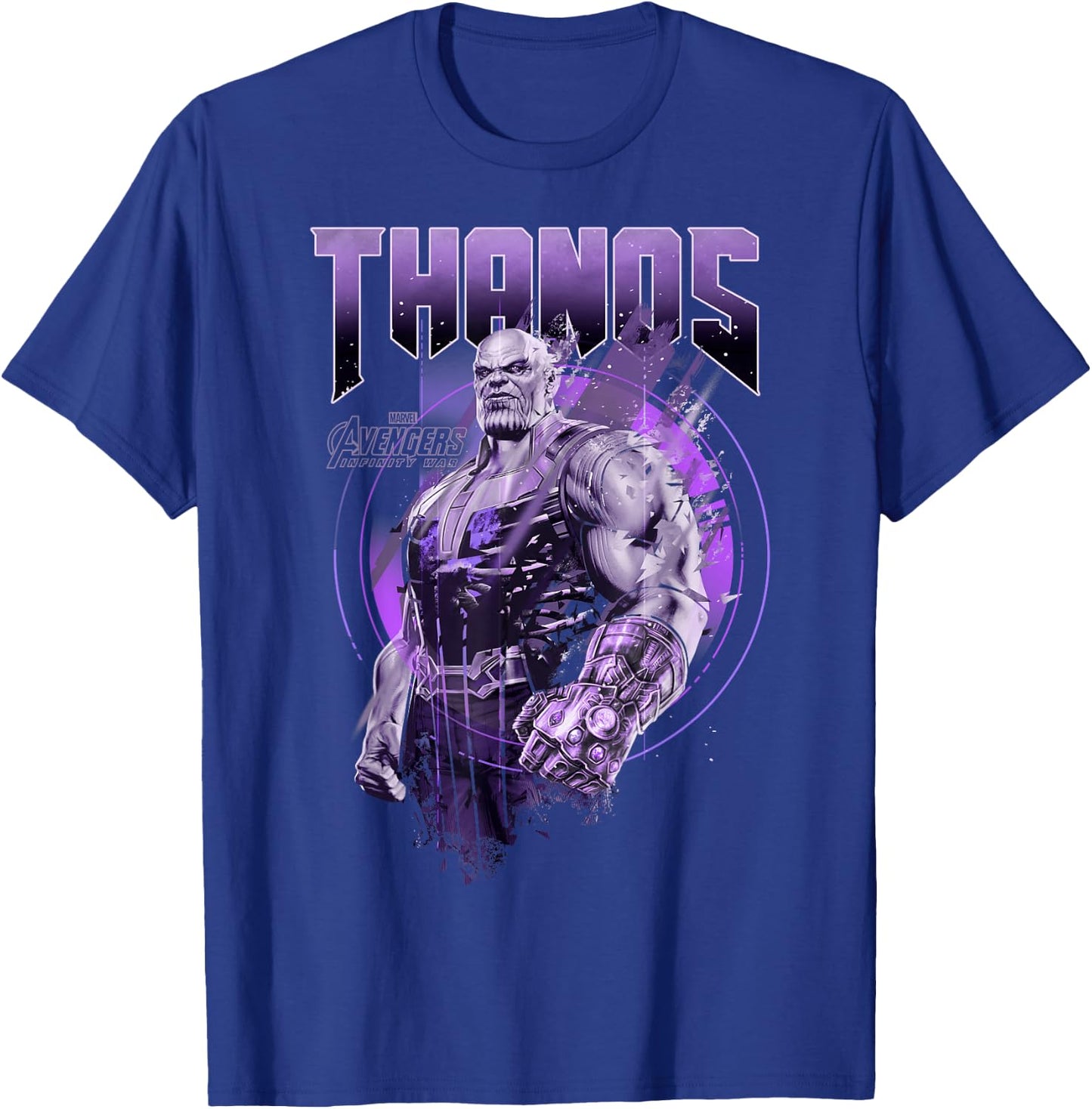 Marvel Infinity War Thanos Purple Distressed Graphic T-Shirt - T-Shirt | Royal