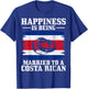 Costa Rican Wife Husband Married Wedding Costa Rica Flag T-Shirt - T-Shirt | Royal